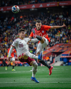 ander barrenetxea in action during spain vs egypt international friendly at rcde stadium